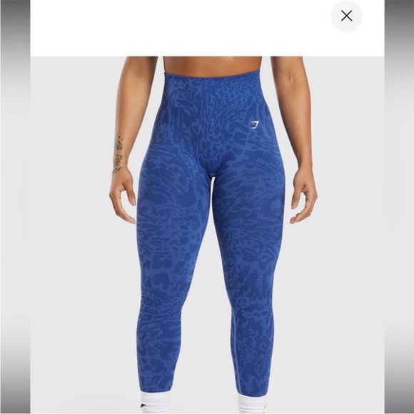 Gymshark Adapt Safari seamless leggings Wave Blue/Iris Blue Size Medium - Picture 4 of 10